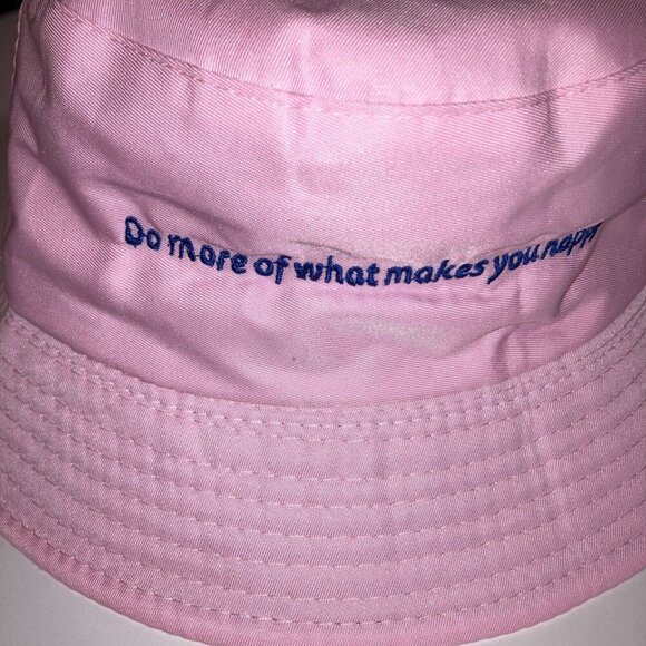 Do More Of What You Love Pink Bucket Hat New Without Tags - Picture 2 of 4